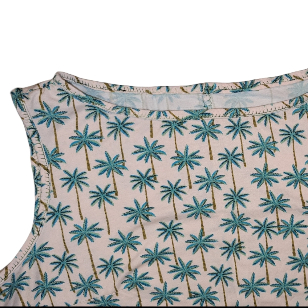 Handmade Women's Palm Tree Pajama Shorts Set (Fits Like L) - Picture 7 of 11